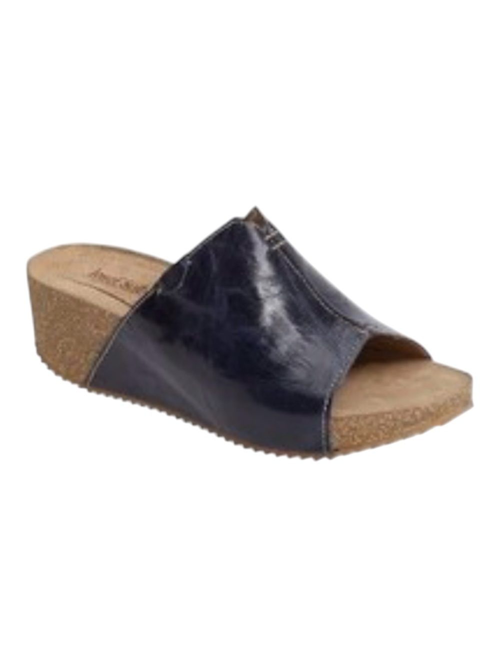 JOSEF SIEBEL MEIKE WEDGE / SLIDES Black Leather Size Euro 40
